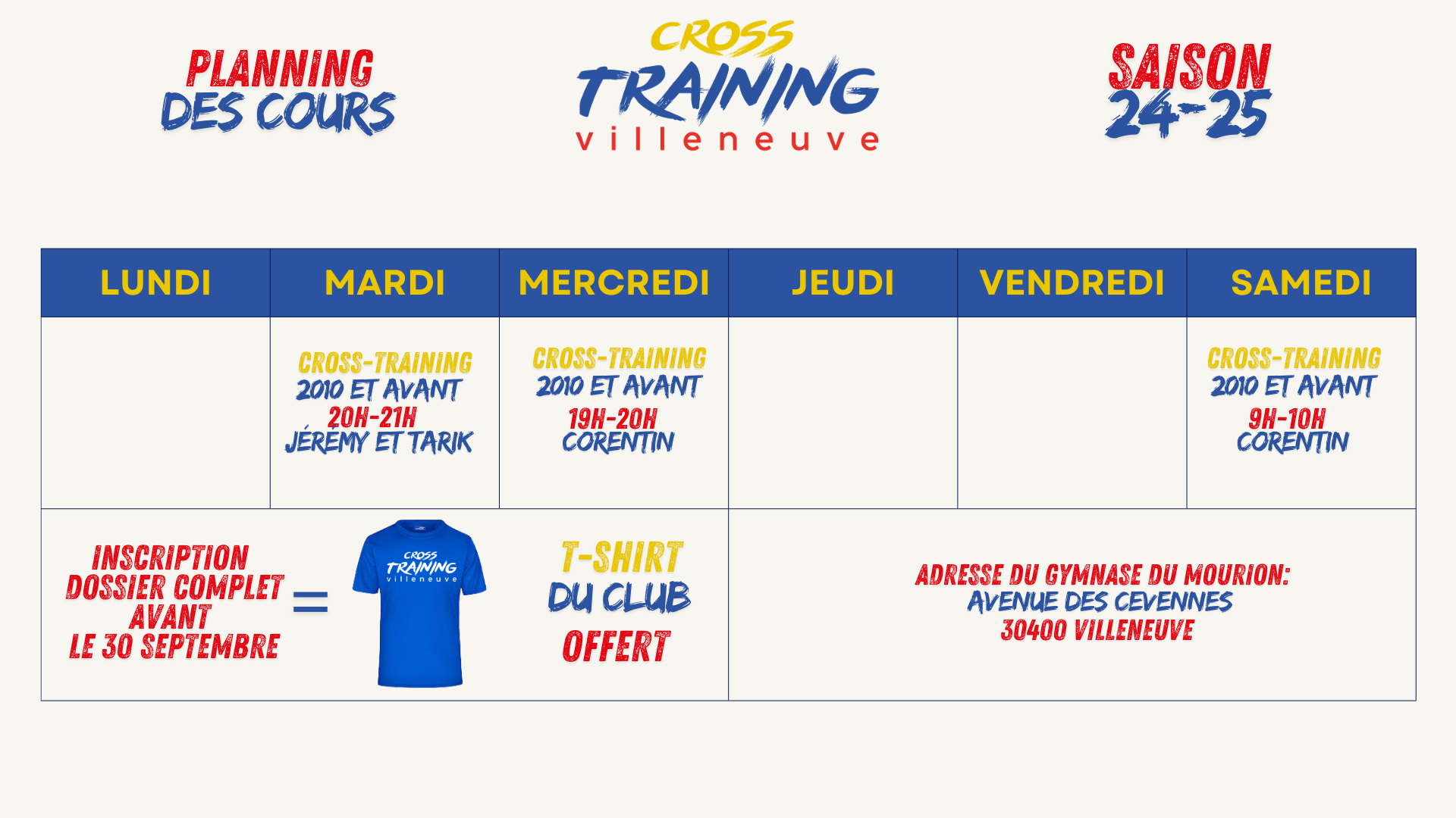 Planning judo et cross training 24 25 1